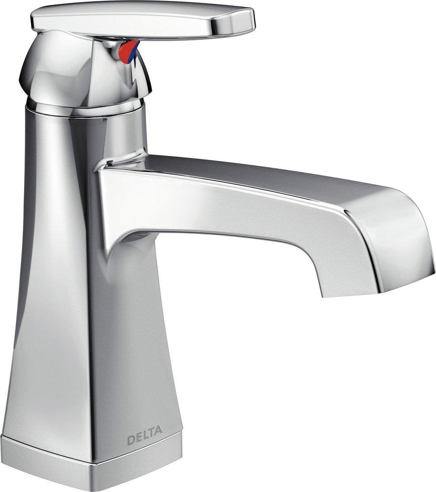 Delta Faucet Chrome Single Handle Centerset Bathroom Sink Faucet with Pop-Up Drain Assembly 