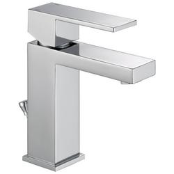 Single Handle Monoblock Bathroom Sink Faucet in Chrome