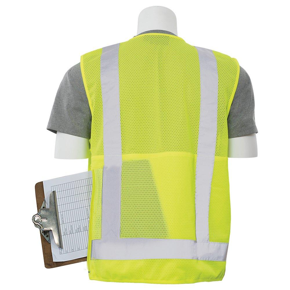 ERB Safety Hi-Viz Lime Class 2 Surveyor Vest with Tablet Pocket in Hi-Viz Lime 
