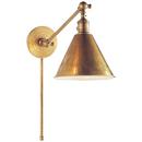 25 in. 60W 1-Light Wall Sconce in Hand-Rubbed Antique Brass