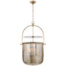 60W 4-Light Candelabra E-12 Pendant Light in Gilded Iron