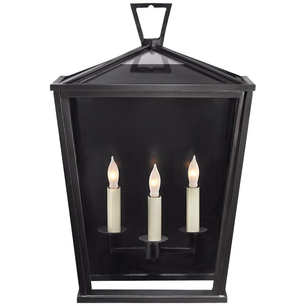 Visual Comfort & Co. Signature Bronze 60W 3-Light Candelabra E-12 Medium Outdoor Pendant 