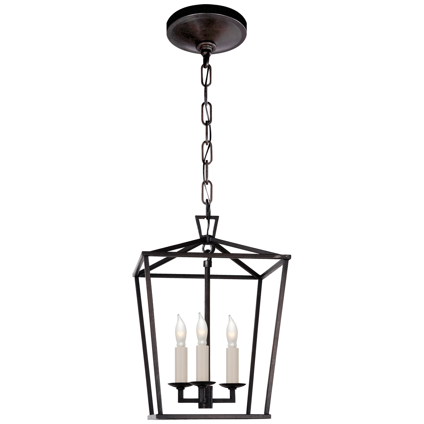 Visual Comfort & Co. Signature Aged Iron 60W 3-Light Candelabra E-12 Foyer Lighting 