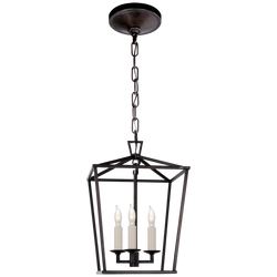 60W 3-Light Candelabra E-12 Base Foyer Pendant Ceiling Light in Aged Iron