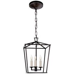 60W 3-Light Candelabra E-12 Base Foyer Pendant Ceiling Light in Aged Iron