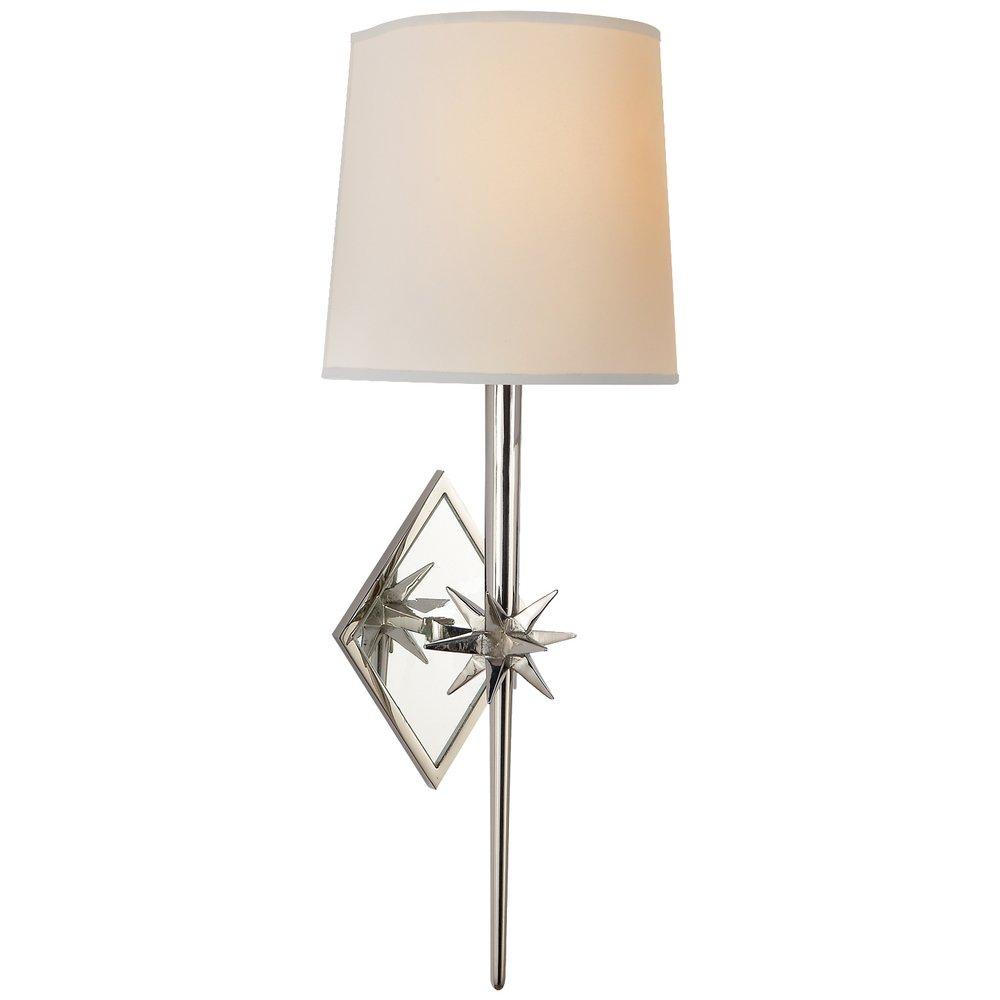 Visual Comfort & Co. Signature Polished Nickel 5-1/2 in. 40W 1-Light Wall Sconce 