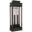 60W 2-Light 22-1/2 in. Outdoor Wall Sconce in Bronze