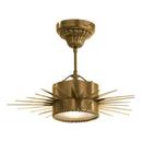 60W Medium E-26 Ceiling Mount Semi-Flush Mount Ceiling Fixture with Frosted Glass in Hand Rubbed Antique Brass