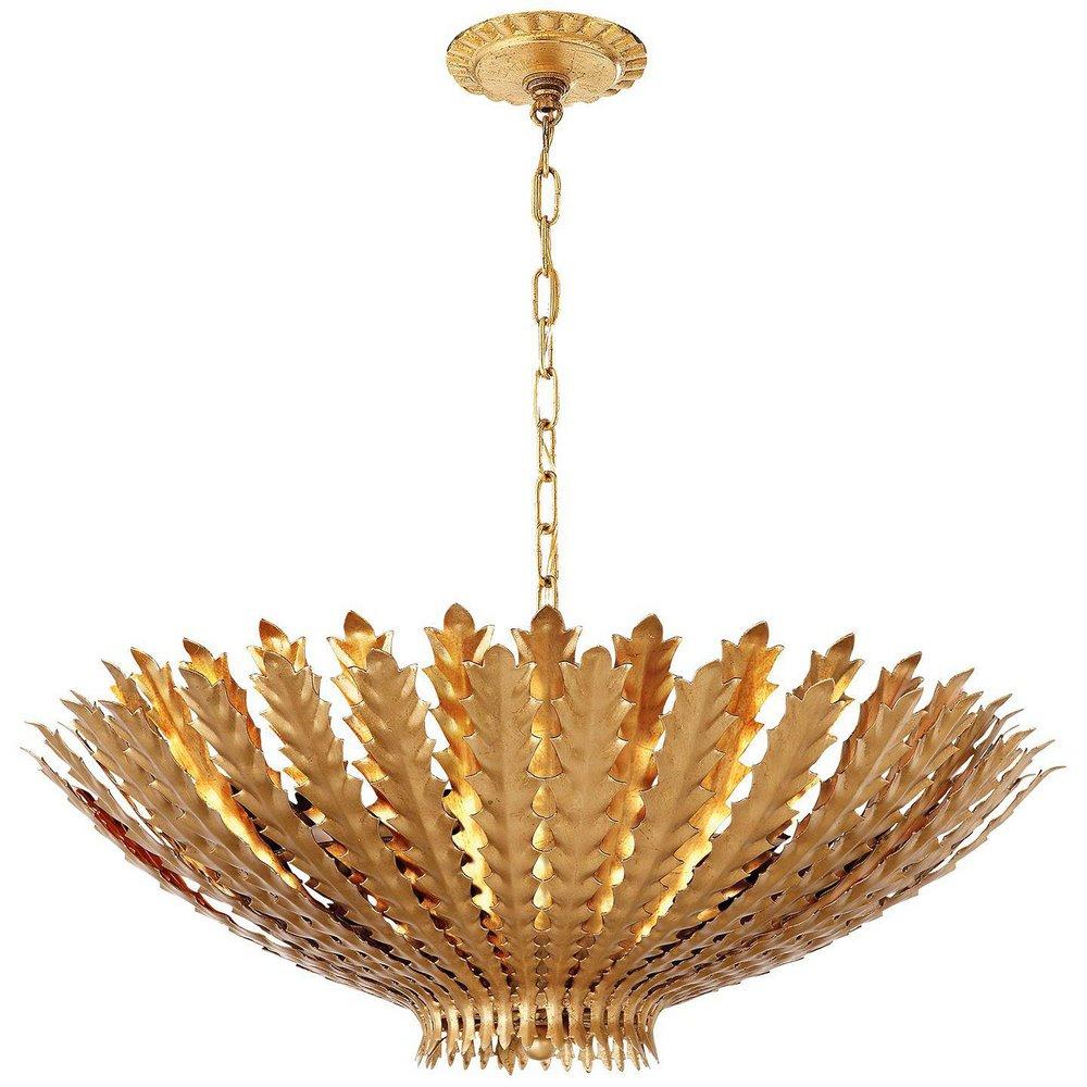 Visual Comfort & Co. Signature Gild 10-1/2 x 25-1/2 in. 60W 6-Light Casual Chandelier 