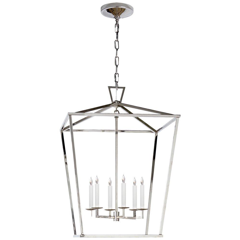 Visual Comfort & Co. Signature Polished Nickel 60W 6-Light Foyer Lantern 