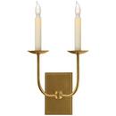 TT Double Wall Sconce in Hand-Rubbed Antique Brass