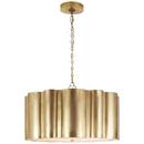 Visual Comfort & Co. Signature Natural Brass 60W 4-Light Medium E-26 Pendant Light 