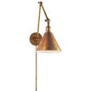 60W 1-Light Task Wall Light in Hand-Rubbed Antique Brass