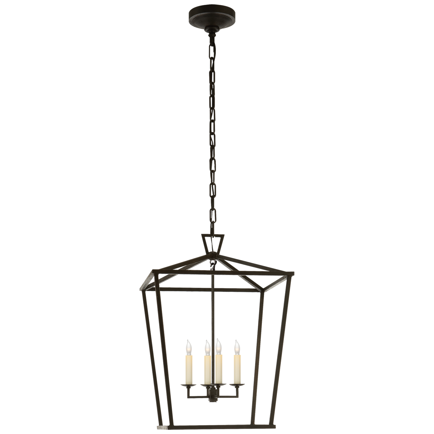 Visual Comfort & Co. Signature Aged Iron 60W 4-Light Candelabra E-12 Foyer Lighting 