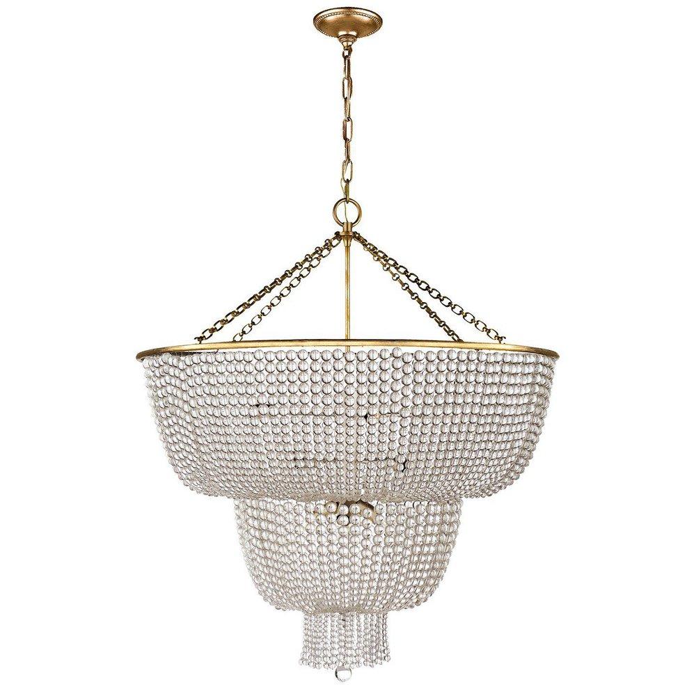 Visual Comfort & Co. Signature Hand-Rubbed Antique Brass 60W 12-Light Candelabra E-12 Chandelier 