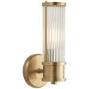 1-Light 40W 11 in. Wall Sconce in Natural Brass