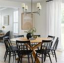Visual Comfort & Co. Signature Hand-Rubbed Antique Brass 32-3/4 x 36 in. 60W 1-Tier 4-Light Modern Chandelier 