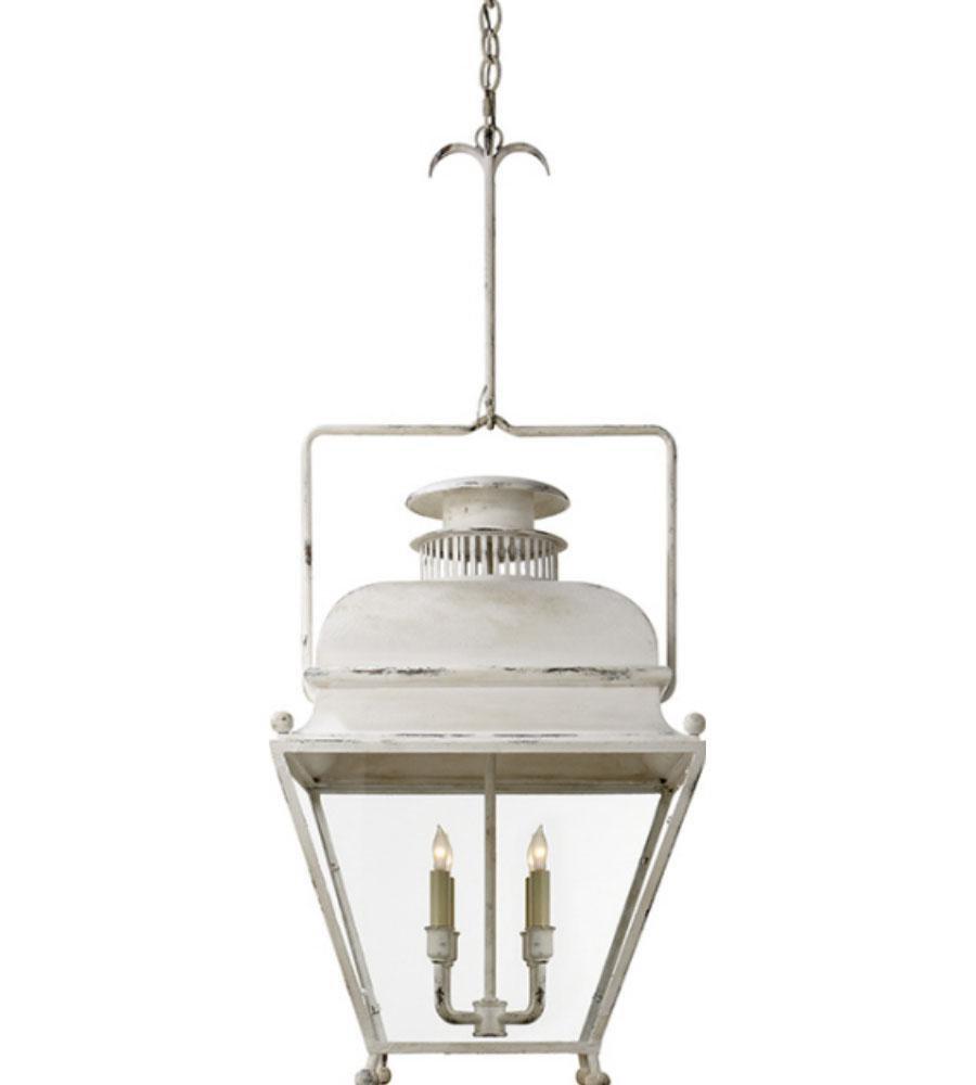 Visual Comfort & Co. Signature Old White 60W 4-Light Candelabra E-12 Base Foyer Pendant Ceiling Light 