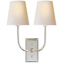 Visual Comfort & Co. Signature Polished Nickel 40W 2-Light Candelabra E-12 Wall Sconce 