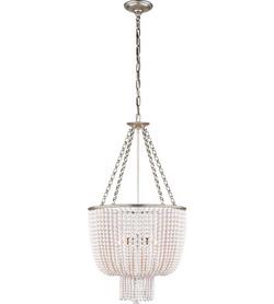 60W 4-Light Candelabra E-12 Chandelier in Burnished Silver Leaf