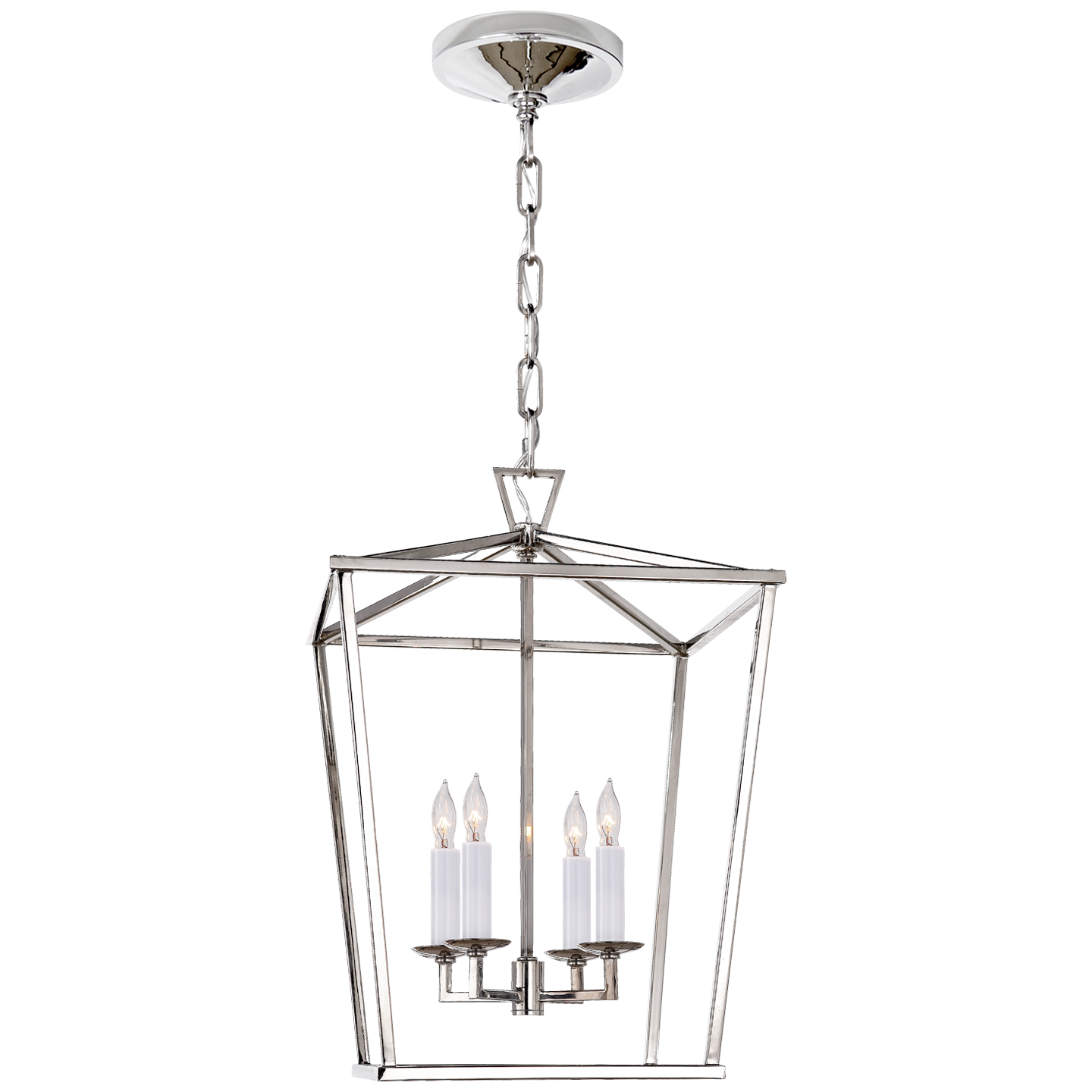 Visual Comfort & Co. Signature Polished Nickel 60W 4-Light Candelabra E-12 Foyer Lighting 