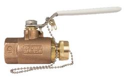3/4 in. Bronze Regular Port NPT x GHT Ball Valve
