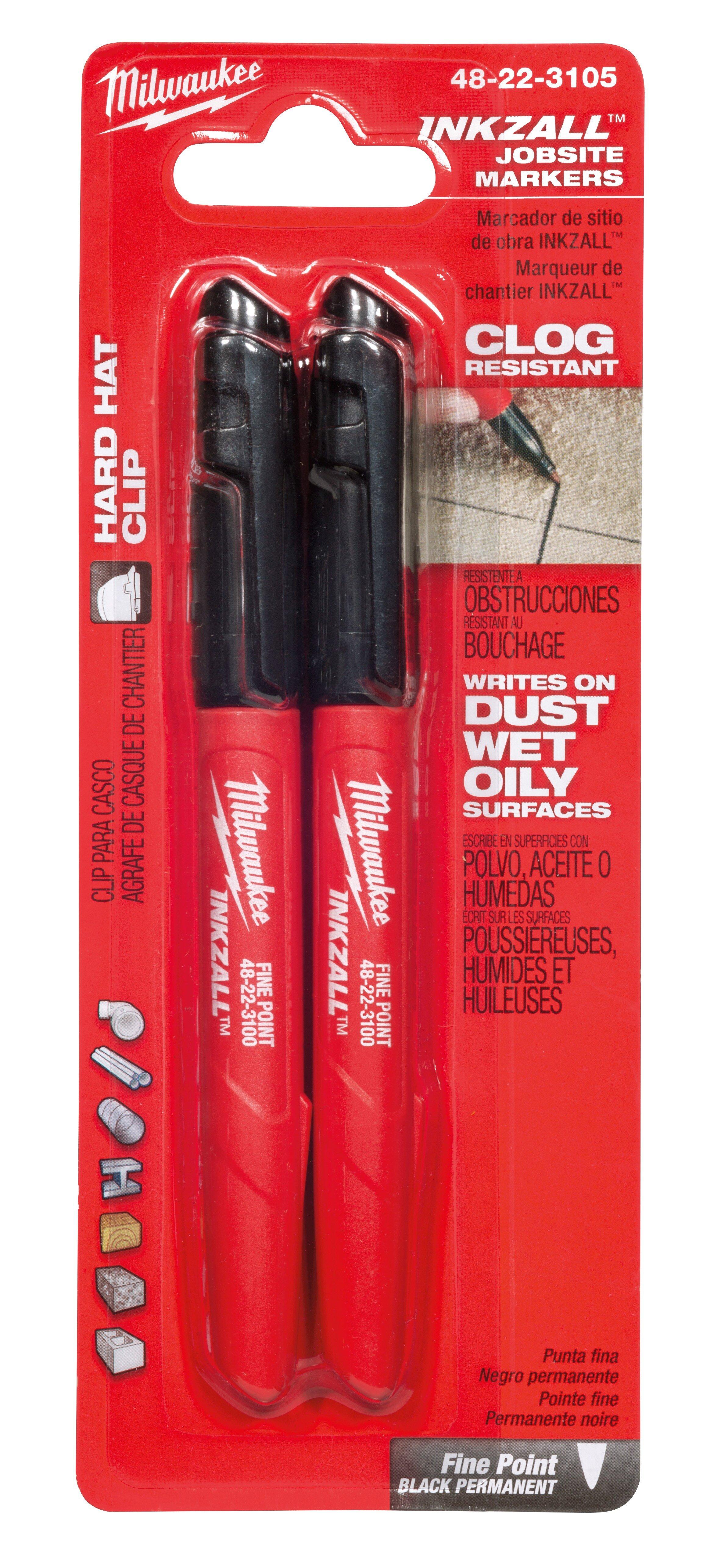 Milwaukee&reg; Silver Fine Point Marker 2 Pack 