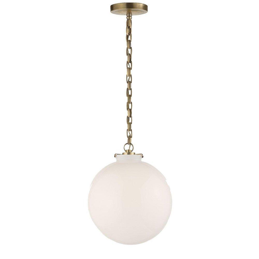 Visual Comfort & Co. Signature Hand-Rubbed Antique Brass 75W 1-Light Medium E-26 Pendant Light in Hand-Rubbed Antique Brass 