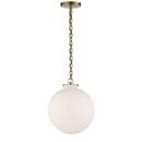 75W 1-Light Medium E-26 Pendant Light in Hand-Rubbed Antique Brass