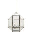 60W 3-Light Candelabra Incandescent Outdoor Pendant in Polished Nickel