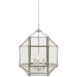 60W 3-Light Candelabra Incandescent Outdoor Pendant in Polished Nickel