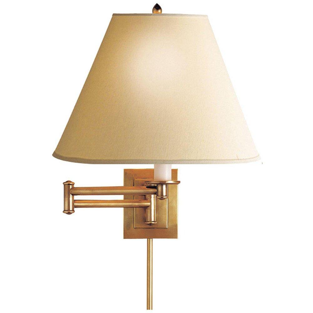 Visual Comfort & Co. Signature Hand-Rubbed Antique Brass 1-Light 14 in. Wall Sconce 