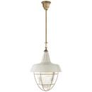 Visual Comfort & Co. Signature Hand-Rubbed Antique Brass/China White 75W 2-Light Medium E-26 Pendant Light 