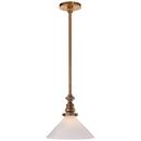 Visual Comfort & Co. Signature Hand-Rubbed Antique Brass *CVR* BOSTON PEND HRAB W/ WHIT GLS 