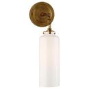 40W 1-Light Candelabra E-12 Small Wall Sconce in Hand-rubbed Antique Brass