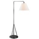 Visual Comfort Studio Bronze Swing Arm Floor Lamp with Lin 