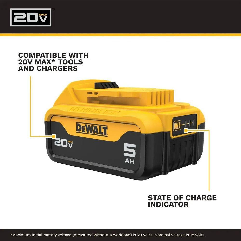 DEWALT Yellow Lithium-ion Battery (Pack of 2) 