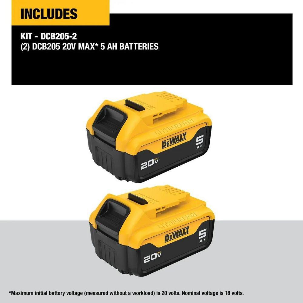 DEWALT Yellow Lithium-ion Battery (Pack of 2) 