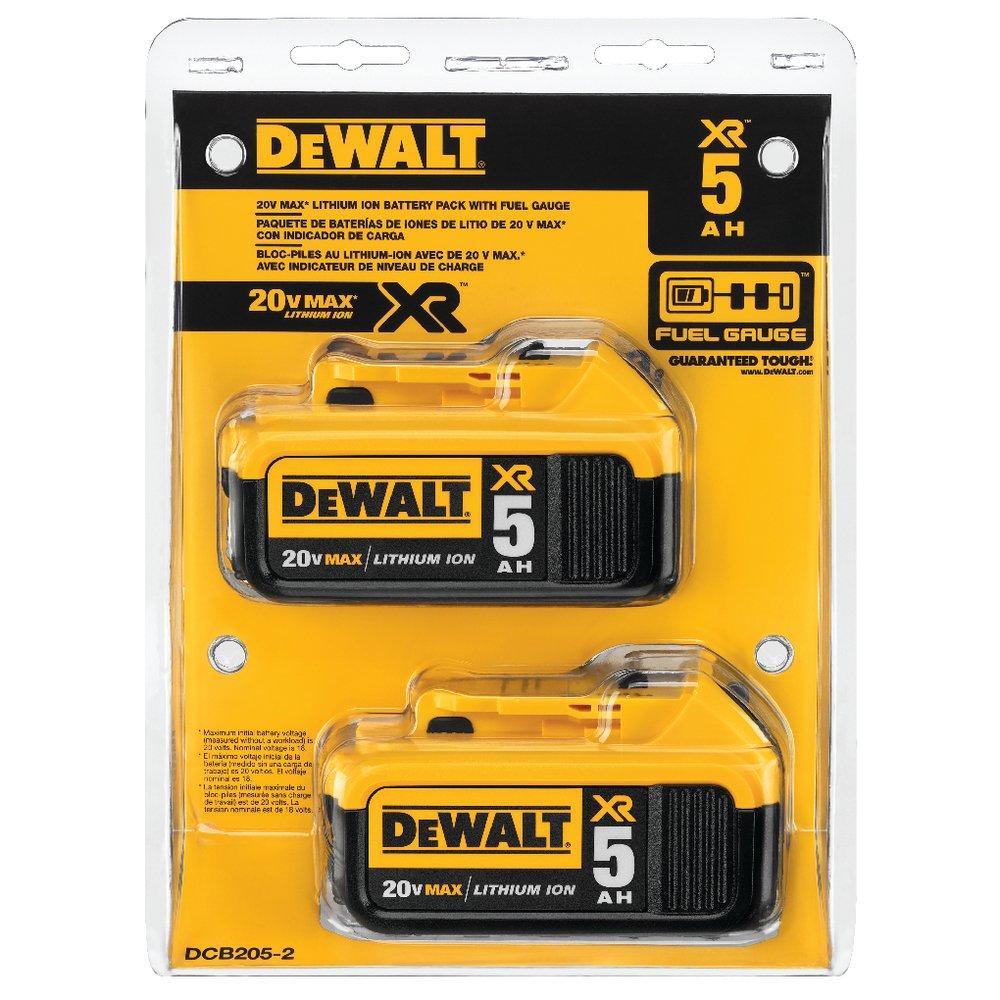 DEWALT Yellow Lithium-ion Battery (Pack of 2) 