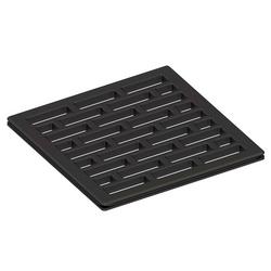 4 in. Square Shower Grate in Black
