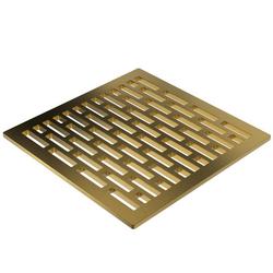 6 in. Square Shower Grate in Satin Bronze - PVD