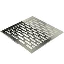 5-7/8 in. Square Shower Drain in Polished Nickel - Natural