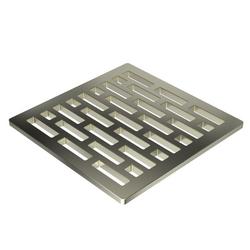 4 in. Square Shower Grate in Satin Nickel - PVD