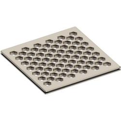 4 in. Square Shower Grate in Antique Nickel