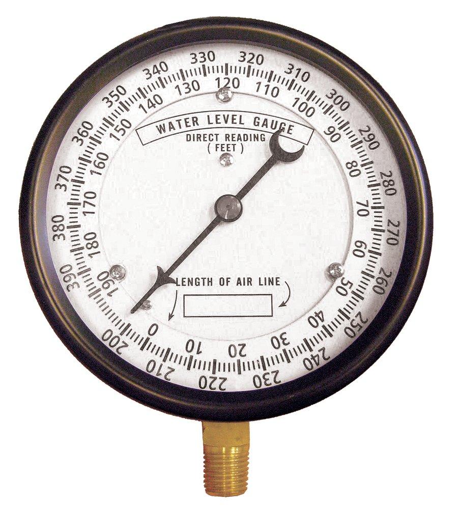 Thuemling Industrial Products Black 390 ft. Well Depth Pressure Gauge 