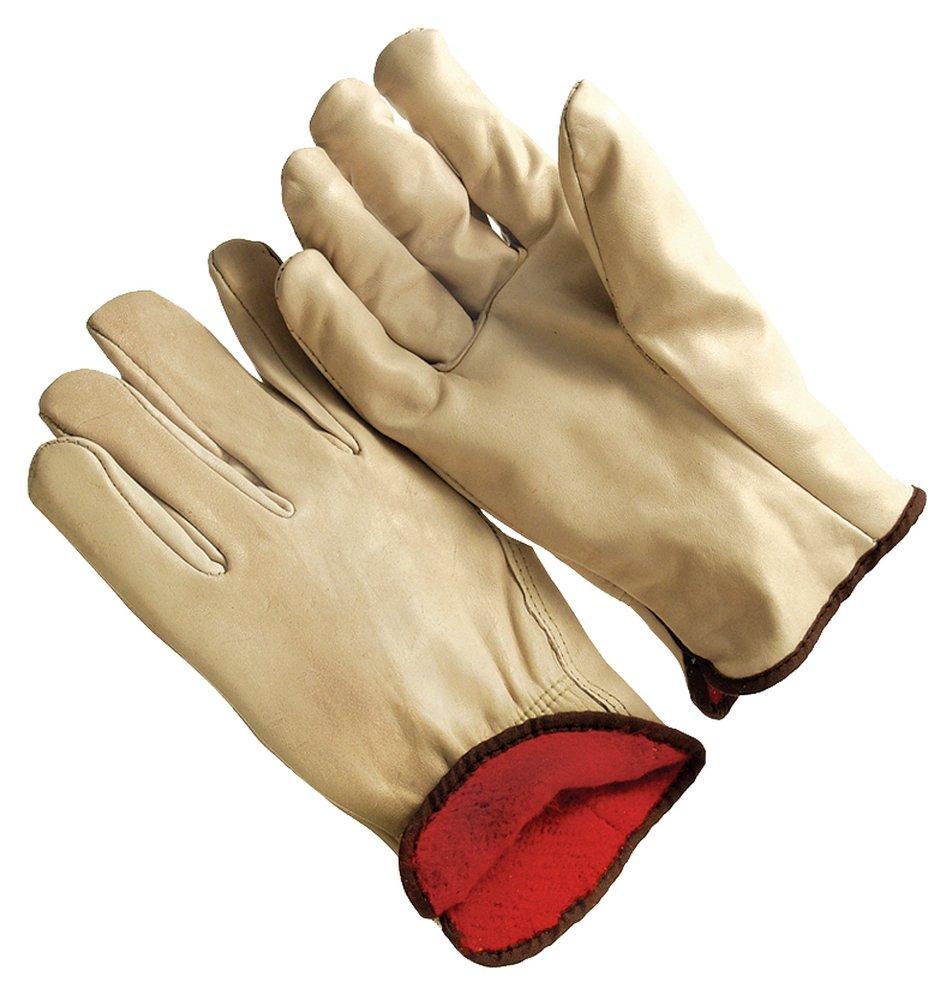 Natural Leather Lined Cowhide Driver Glove in Natural 