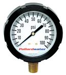 Thuemling Industrial Products White Aluminum 3-1/2 in. Glycerine Bottom Mount Pressure Gauge 