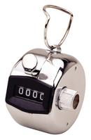 Polished Chrome Hand Tally Counter 0000 to 9999