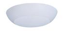 6-1/5 in. 1-Light Flushmount in White with White Glass Shade