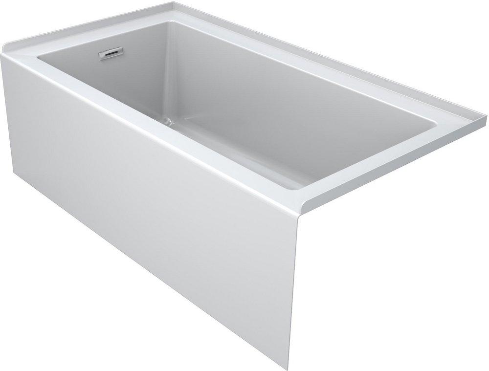 JACUZZI&reg; White 60 x 32 in. Soaker Alcove Bathtub with Drain in White 